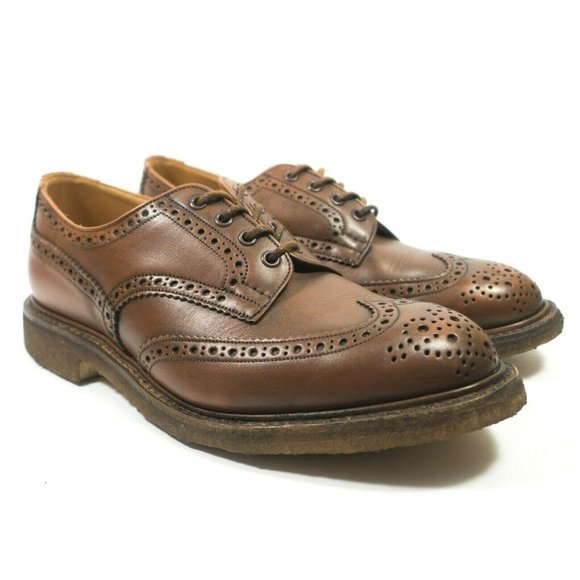 Tricker's Keswick Brogue Crepe Sole Derby - Men's Size UK 11 / US 12.5 Wide - Picture 1 of 9